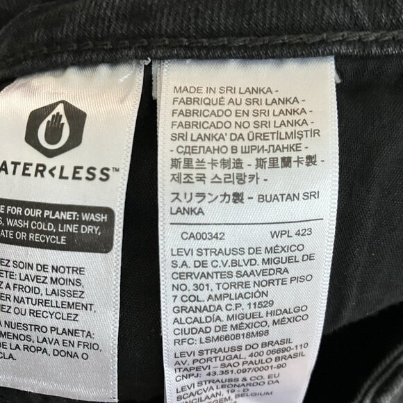 Levi's Superlow Bootcut Jeans Womens 32 Black Stretch Denim Y2K - Picture 6 of 13